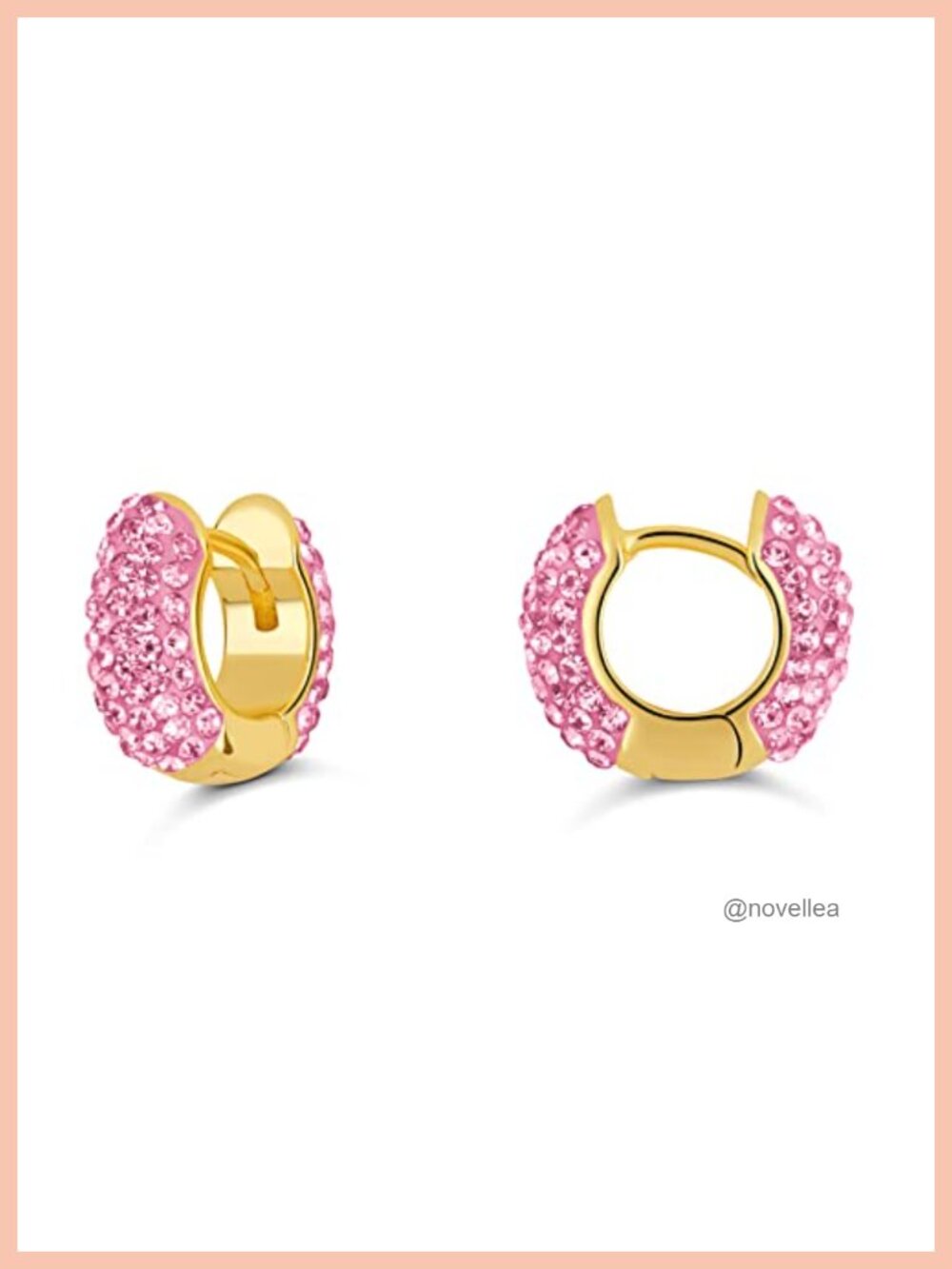 Rhinestone Crystal Hoop Earrings Women Hypoallergenic Gift